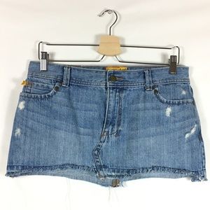 Hollister Distressed Denim Mini Skirt